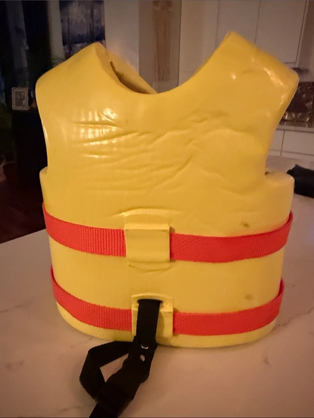 Super-Soft Kids Swim Vest - Yellow with Orange Straps